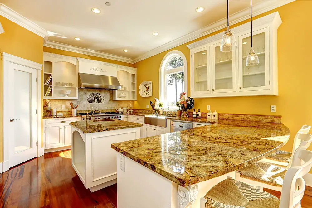 Bright yellow kitchen color