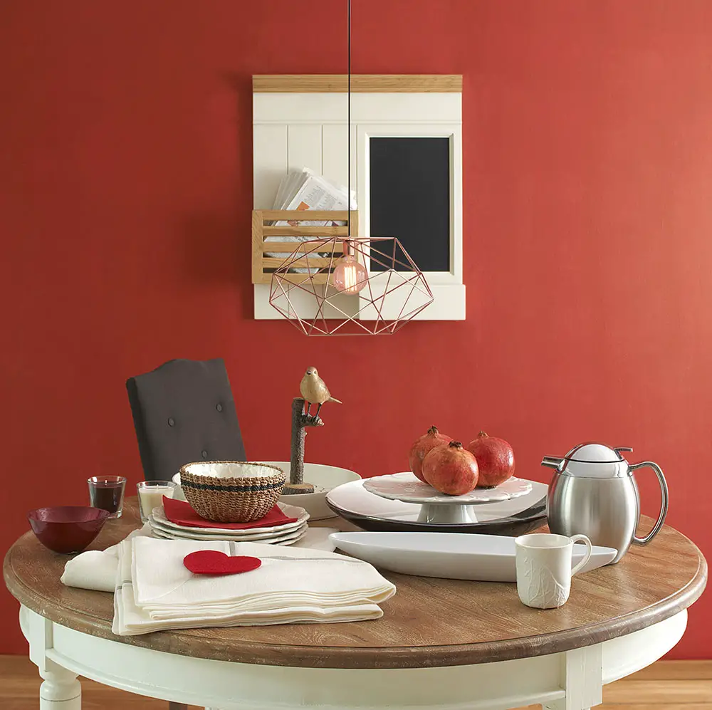 Indian red kitchen wall color