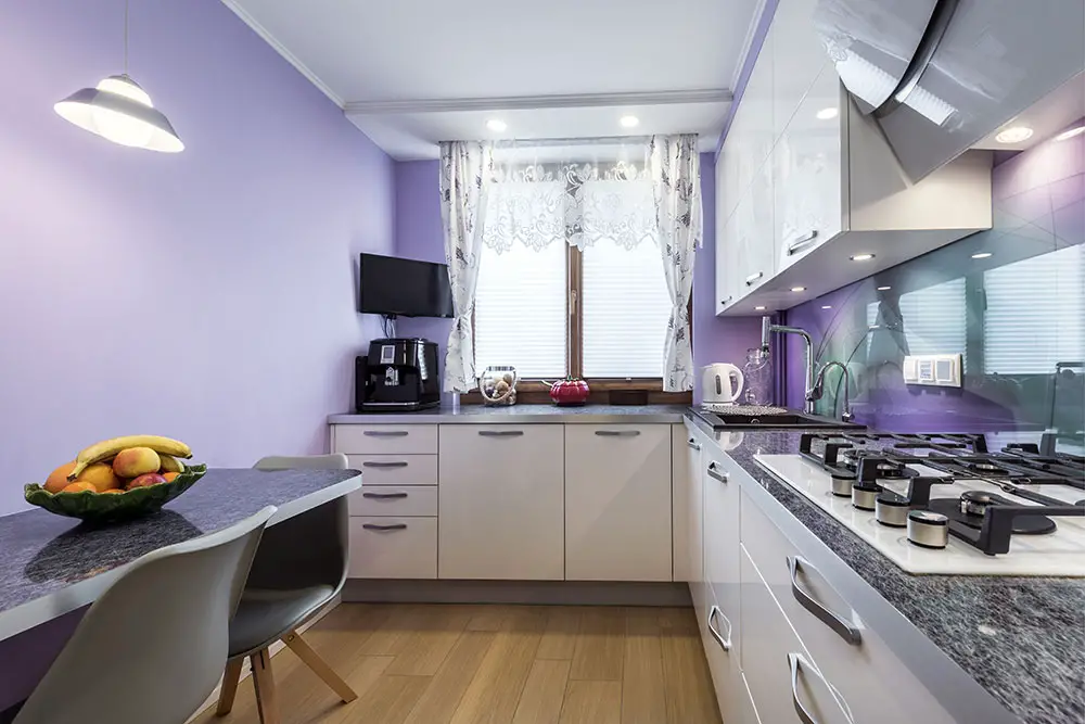 Lavender kitchen wall color