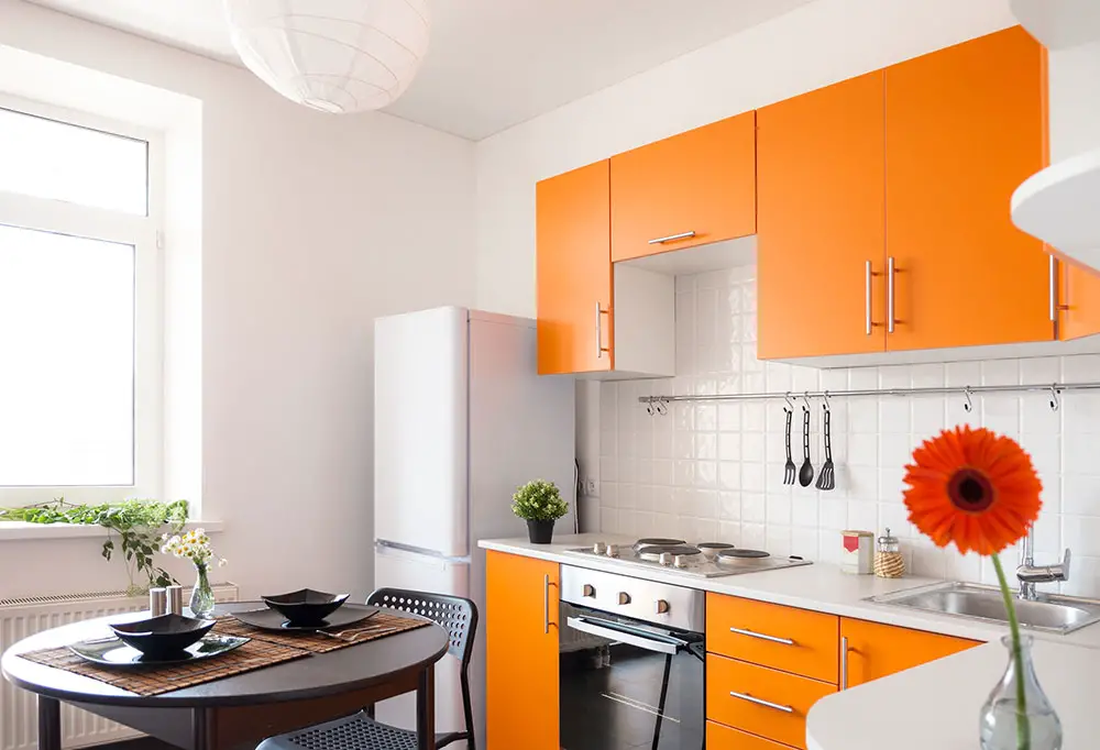 Popsicle orange furniture contemporary kitchen