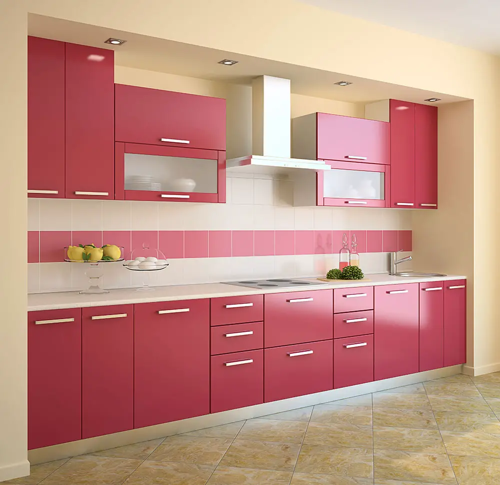 Rouge modern kitchen