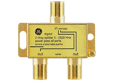GE Digital 2-Way Coaxial Cable Splitter
