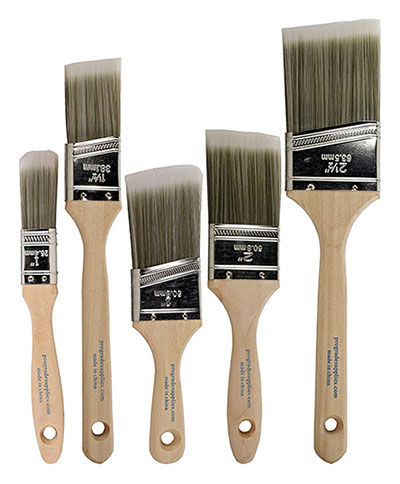 Pro Grade Paint Brush Set for water based polyurethane