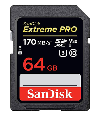 SanDisk 64GB Extreme PRO SDXC for 4K video