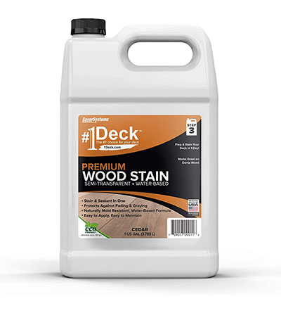 1 Deck Premium Semi-Transparent Wood Stain for Decks
