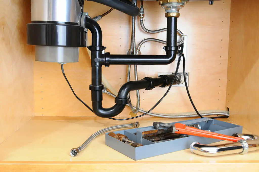 plumbing a kitchen sink with garbage disposal