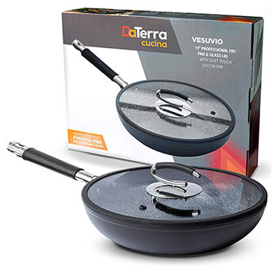 DaTerra Cucina Ceramic 11 inch Fry Pan with Natural Nonstick Coating