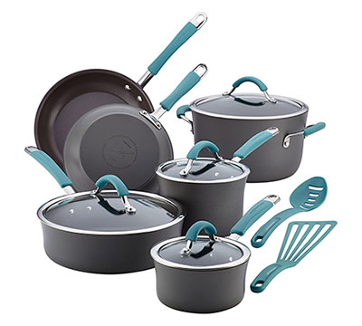 Rachael Ray Cucina Hard Anodized Nonstick Cookware Pots and Pans Set