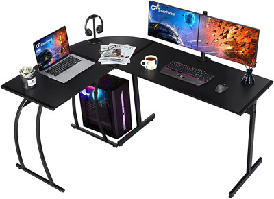 GreenForest’s L-Shaped Gaming Desk